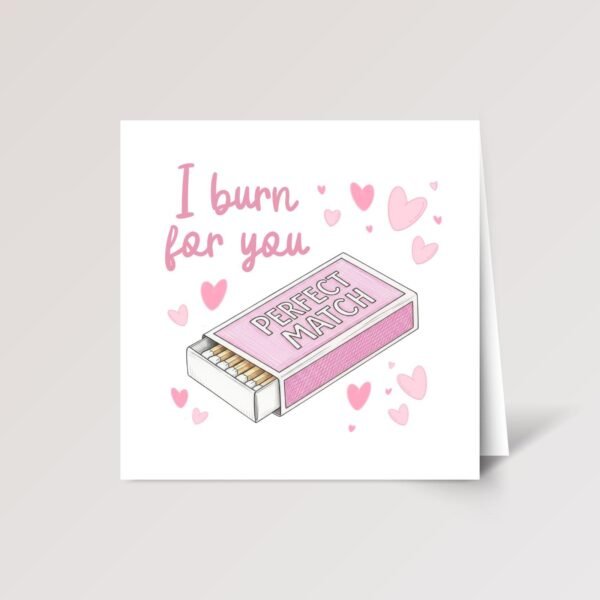 Personalized Anniversary Card for Husband/Wife with Pink Matchbox Personalized Anniversary Card for Husband/Wife with Pink Matchbox