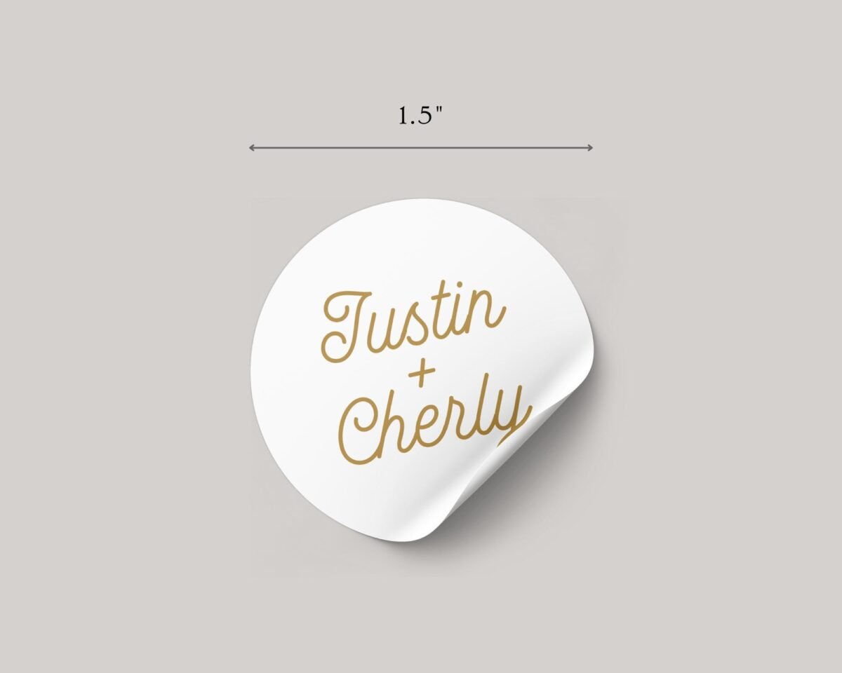 Custom Wedding Name Labels for Invitations and Save the Dates Stickers
