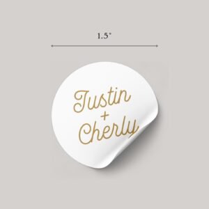 Custom Wedding Name Labels for Invitations and Save the Dates Stickers
