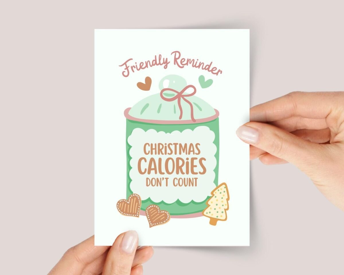 Christmas Card with Cookie Jar, 5 x 7 Holiday Greeting Card Pack and Envelopes