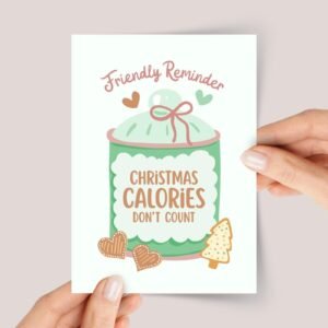 Christmas Card with Cookie Jar, 5 x 7 Holiday Greeting Card Pack and Envelopes