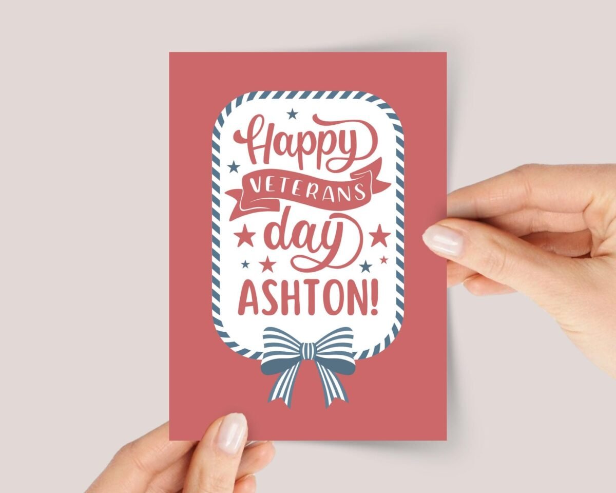 Veteran's Day Card for Marine, Navy, Army Soldiers