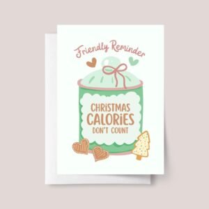 Christmas Card with Cookie Jar, 5 x 7 Holiday Greeting Card Pack and Envelopes