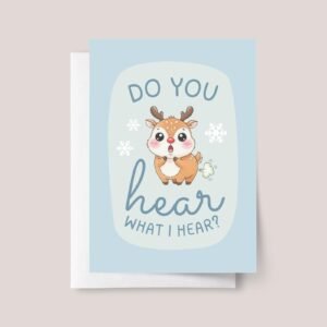 Farting Reindeer Christmas Card Pack, 5 x 7 Funny Holiday Greeting Cards and Envelopes