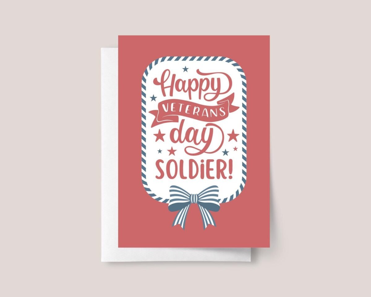 Veteran's Day Card for Marine, Navy, Army Soldiers