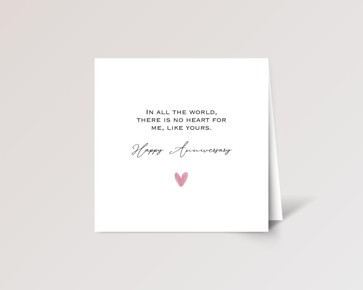 Sentimental Anniversary Card for Husband or Wife, 5 1/4" Greeting with Envelope