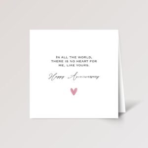 Sentimental Anniversary Card for Husband or Wife, 5 1/4" Greeting with Envelope