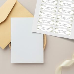 Christmas Return Address Labels with Mistletoe Design, Includes 18 Labels/Sticker Sheet, 1 x 3 inches