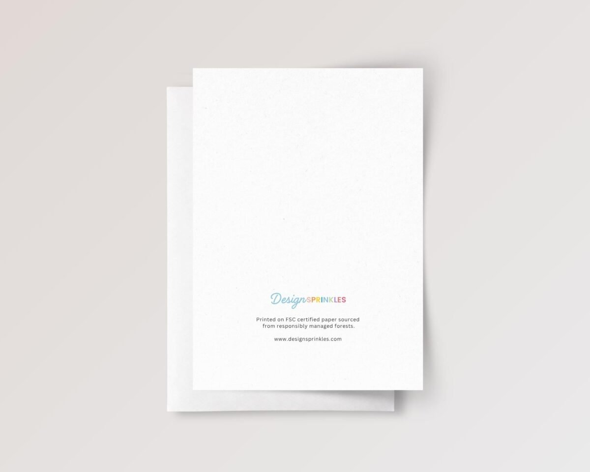 Personalized 5th Birthday Card, 5 x 7 Greeting Card with Pink Cake and Five Candles, Gift for Girl